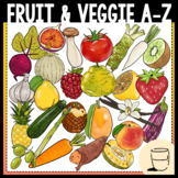 Alphabet Clipart: A to Z (Fruit and Vegetable theme)