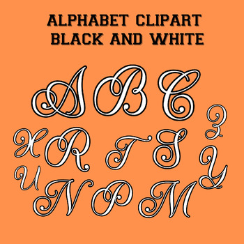 Preview of Alphabet Clipart Black And White