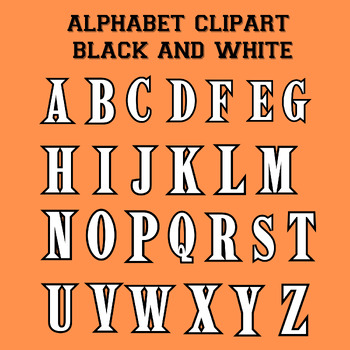 Preview of Alphabet Clipart Black And White