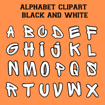 Preview of Alphabet Clipart Black And White