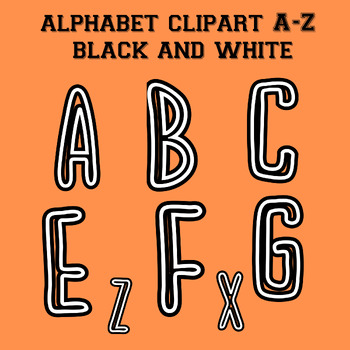 Preview of Alphabet Clipart Black And White