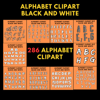 Preview of Alphabet Clipart Black And White