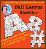 Alphabet Clipart Bulletin Board Letters Fall Leaves Blackline