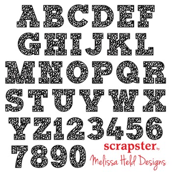 Preview of Alphabet Clipart: Composition Notebook Font Clip Art