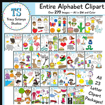 Preview of Alphabet Clipart -- Entire Alphabet Clipart Set {Tracy Sztanya Studios}