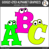 Alphabet Clipart - Googly Eyed Letters - Uppercase