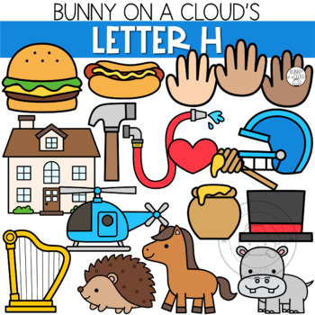 Preview of Alphabet Clipart: Letter H by Bunny On A Cloud