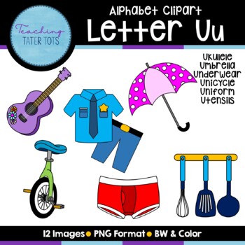 Preview of Alphabet Clipart- Letter U