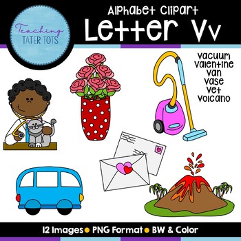 Preview of Alphabet Clipart- Letter V