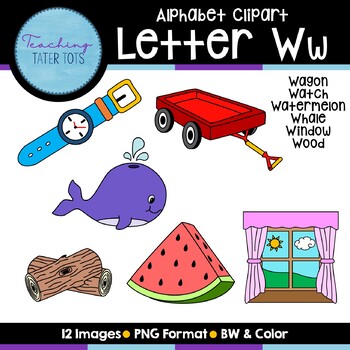 Preview of Alphabet Clipart- Letter W