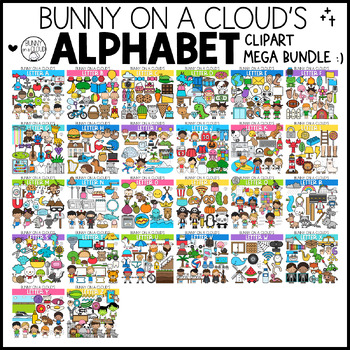 Preview of Alphabet Clipart Mega Bundle by Bunny On A Cloud