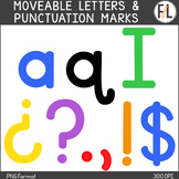 Alphabet Clipart - Moveable Letters, Punctuation Marks - P