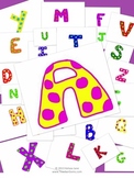 Alphabet Letters Clipart Polka Dots