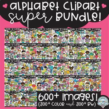 Preview of Alphabet Clipart SUPER Bundle!