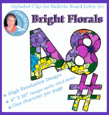 Alphabet ClipartBulletin Board Letter Set Bright Florals