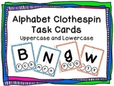 Alphabet Clothespin Match Task Cards