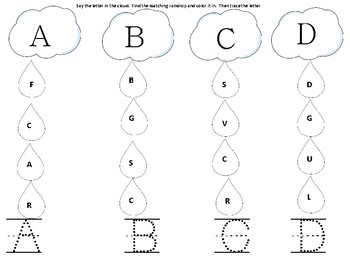 Alphabet Cloud Letters by Accommodating Activities | TPT