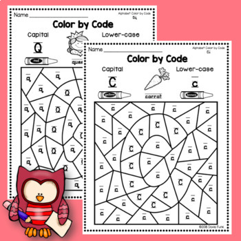 Alphabet Coloring Worksheets 26 Color by Code Pages for ...