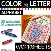 Alphabet Coloring Worksheets 26 Color by Code Pages for Yo