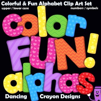 Preview of Bulletin Board Letter Set | Color Fun Alphabet Clip Art BUNDLE