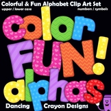 Bulletin Board Letter Set | Color Fun Alphabet Clip Art BUNDLE