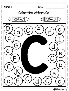 Alphabet Color Fun - Distance Learning by Miss Cherry | TpT