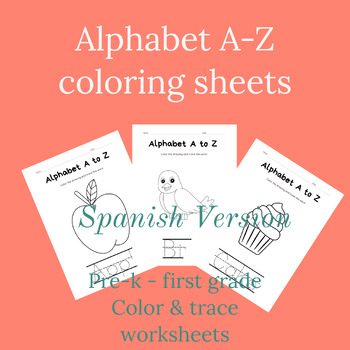 Preview of Alphabet Color & Trace Spanish Version