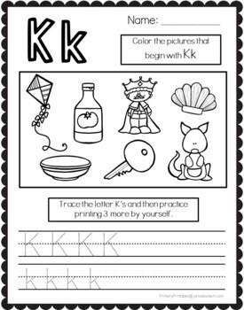 Alphabet Color and Print by Janis Davidson's Primary Printables | TpT