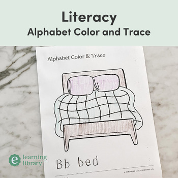 Preview of Alphabet Color and Trace Coloring Sheets