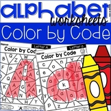 Alphabet Color by Code Worksheets - Letter Recognition Pra