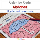 Alphabet Color by Code with Capital and Lowercase Letter Names