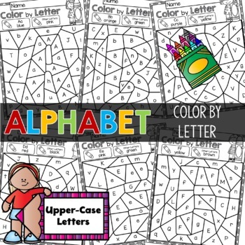 Alphabet Color by Letter by The Notebooking Nook | TpT