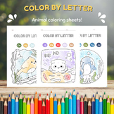 Alphabet Color by Letter Printables | Animal Coloring Page