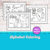 Alphabet Coloring | A to Z Coloring Pages
