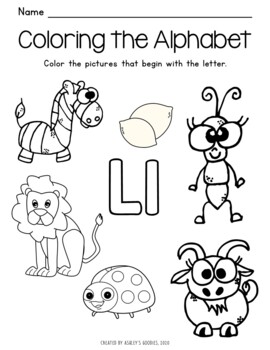 Alphabet Coloring Book by Ashley's Goodies | Teachers Pay Teachers