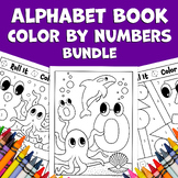 BUNDLE: Alphabet Coloring Book | Color by Number | Roll an