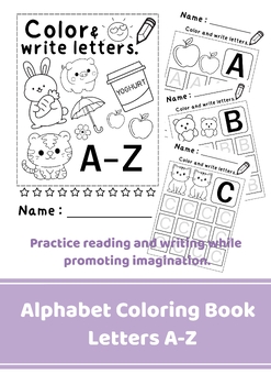 Preview of Alphabet Coloring Book  Letters A-Z