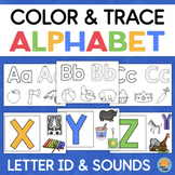 Letter Recognition & Formation Worksheets Color & Trace Al