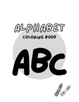 Preview of Alphabet Coloring Book Worksheet
