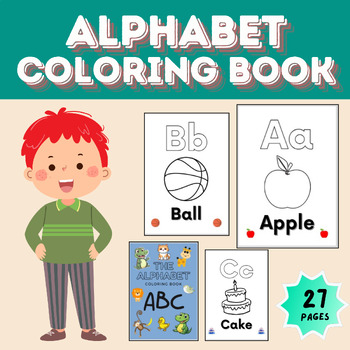 Preview of Alphabet Coloring Book for Ages 2-5
