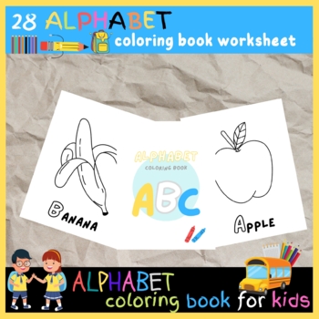 Preview of Alphabet Coloring Book for Kids