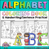 Alphabet Coloring Book with Handwriting and Sentence Writi