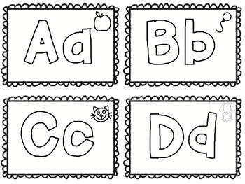 Alphabet Coloring Flash Cards Freebie By Drrichardson Tpt