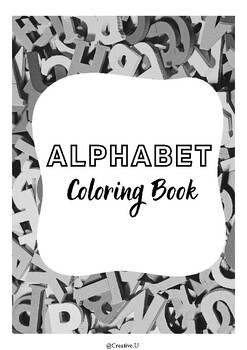 Preview of Alphabet Coloring Pages B&W
