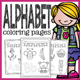 Letter Coloring Pages - Alphabet and Pictures