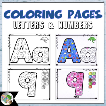 Alphabet and Numbers Coloring Pages by Teacher Jeanell | TpT