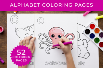 Alphabet Coloring Pages - 52 Printable Animal Alphabet Coloring Pages