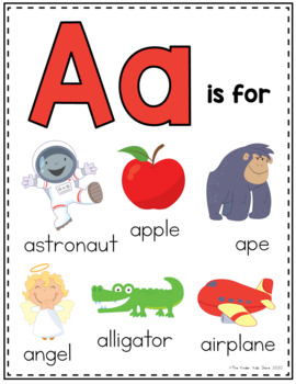 Alphabet Beginning Sound Wall and Coloring Pages by The Kinder Kids