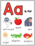 Alphabet Beginning Sound Wall and Coloring Pages