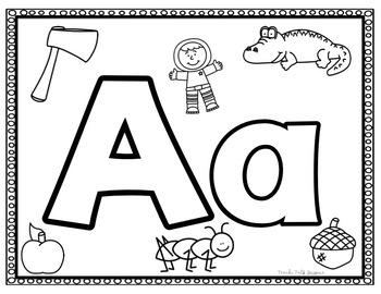 Alphabet Coloring Pages by Teach Talk Inspire | Teachers Pay Teachers